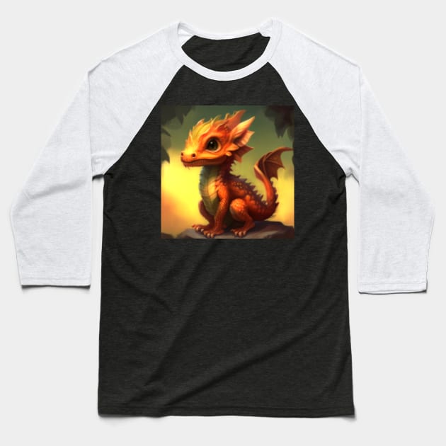 cute baby dragon Baseball T-Shirt by A&A